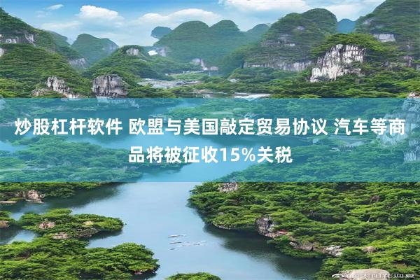炒股杠杆软件 欧盟与美国敲定贸易协议 汽车等商品将被征收15%关税
